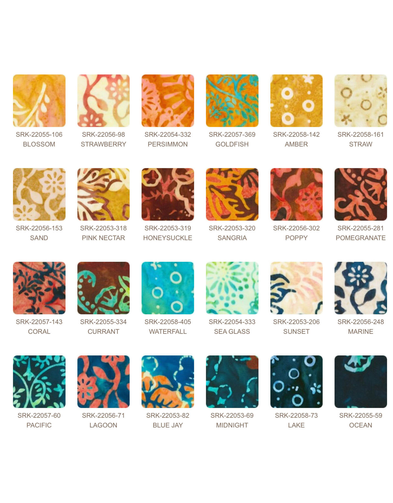 Robert Kaufman Artisan Batiks - Hermosa - 5 x 5 pack - Charm Pack - CHS-1149-42