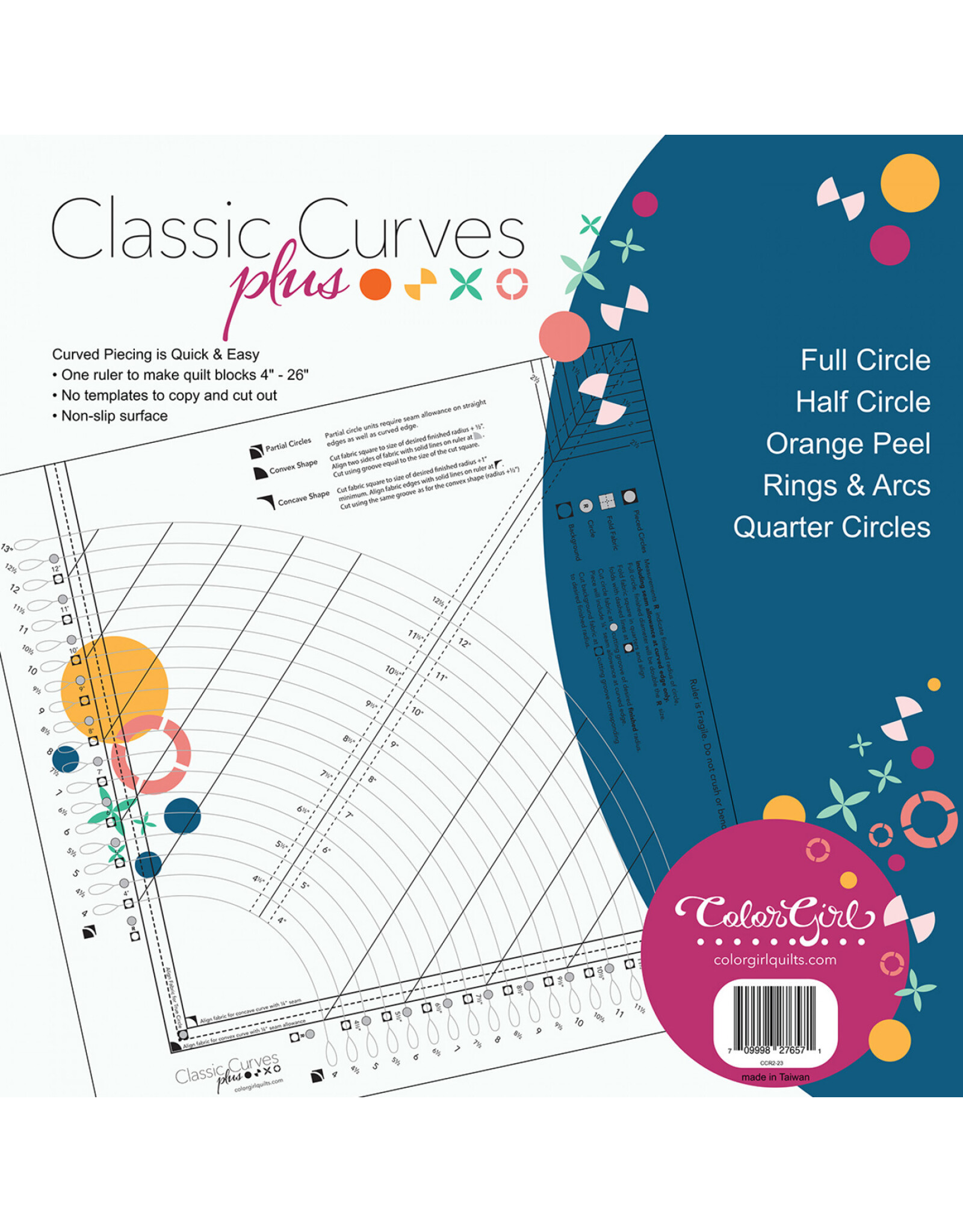 Diversen Color Girl Quilts - Classic Curves Plus Ruler