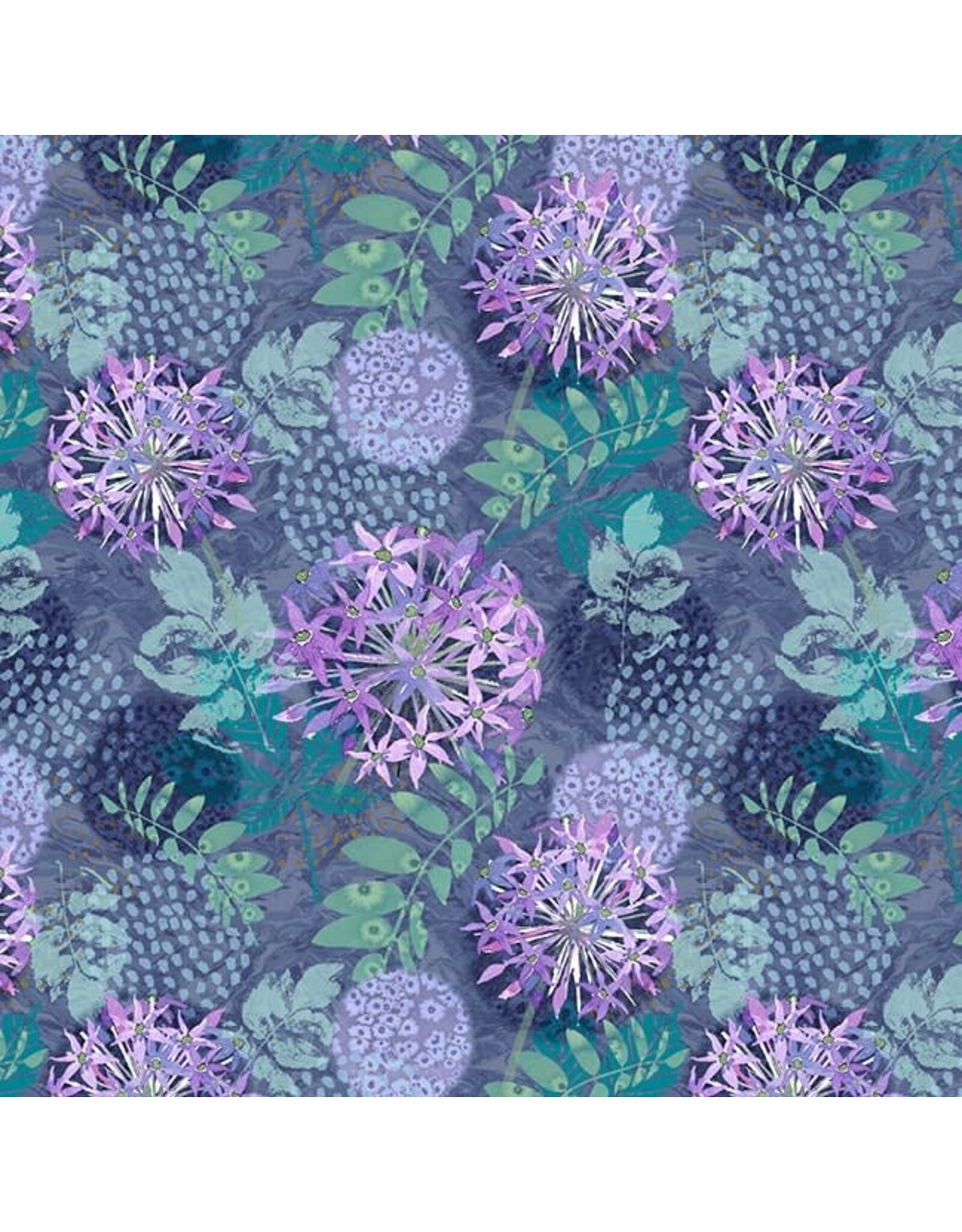 Blank Quilting Elsie Ess - Gypsy Flutter - Large Flowers Purple - 3051-55