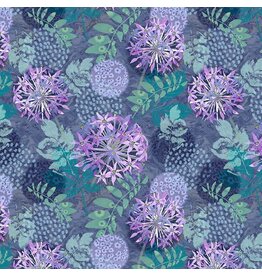 Blank Quilting Gypsy Flutter - Large Flowers Purple