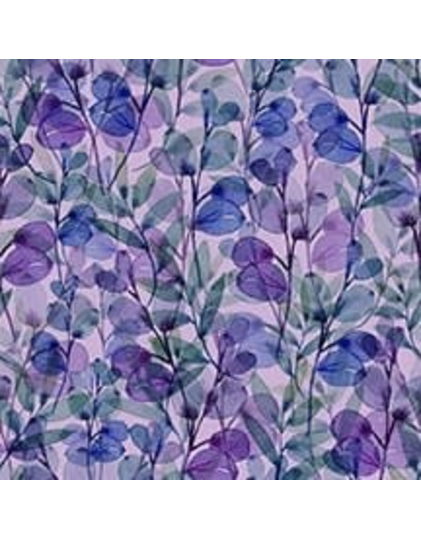 Blank Quilting Elsie Ess - Gypsy Flutter - Tonal Leaves Purple - 3052-55