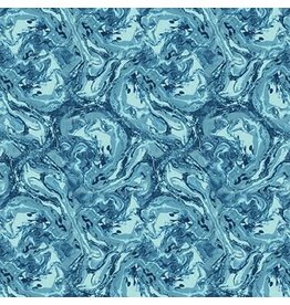 Blank Quilting Gypsy Flutter - Marble Texture Turquoise