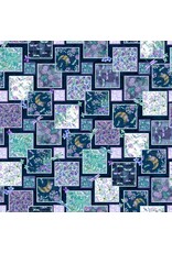 Blank Quilting Elsie Ess - Gypsy Flutter - Patchwork Dark Blue - 3057-77