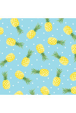 Kanvas Studio Fun in the Sun - Pineapple Fun Turquoise coupon (± 48 x 110 cm)