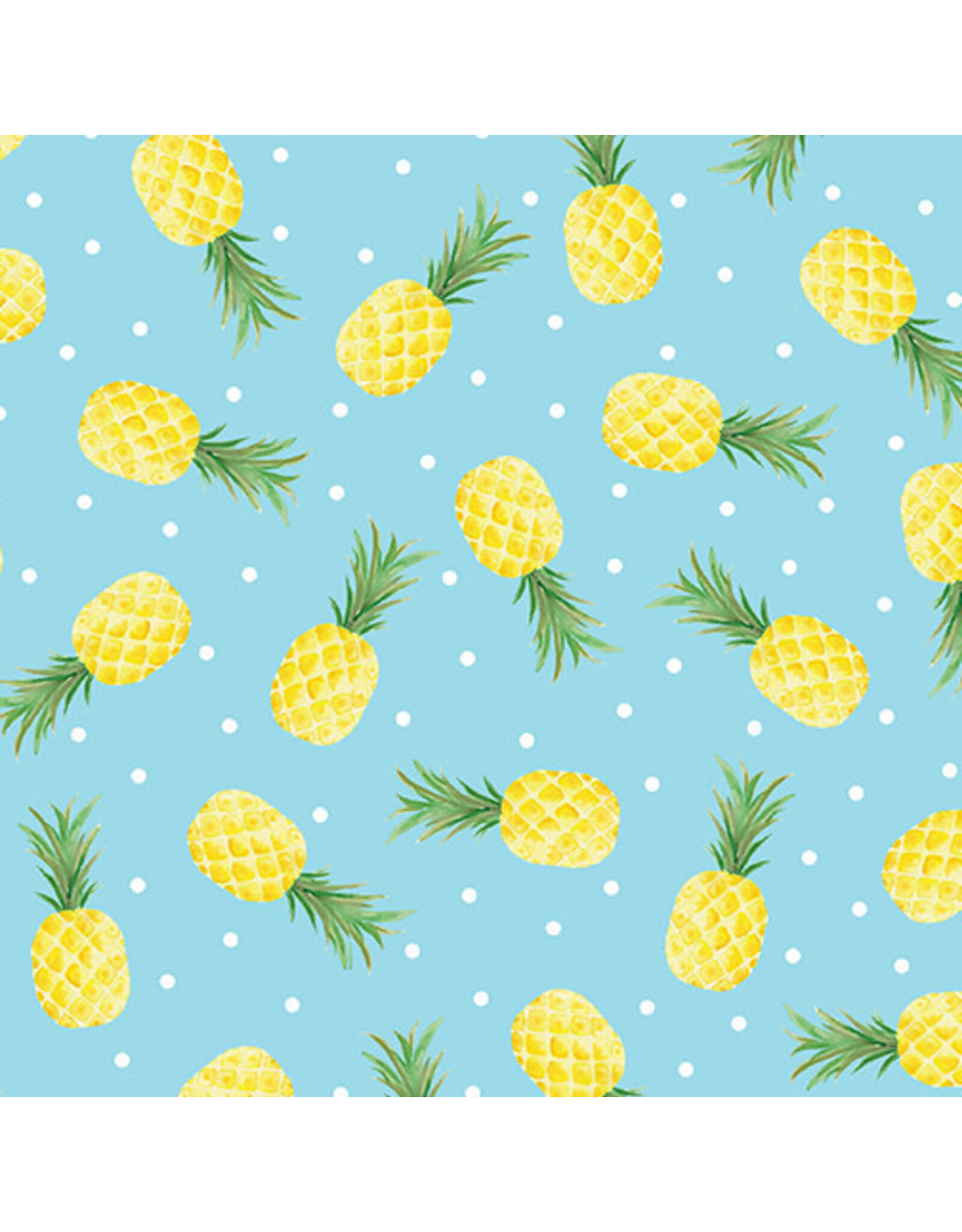 Kanvas Studio Fun in the Sun - Pineapple Fun Turquoise coupon (± 48 x 110 cm)