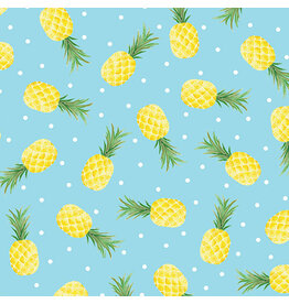 Kanvas Studio Fun in the Sun - Pineapple Fun Turquoise coupon (± 48 x 110 cm)