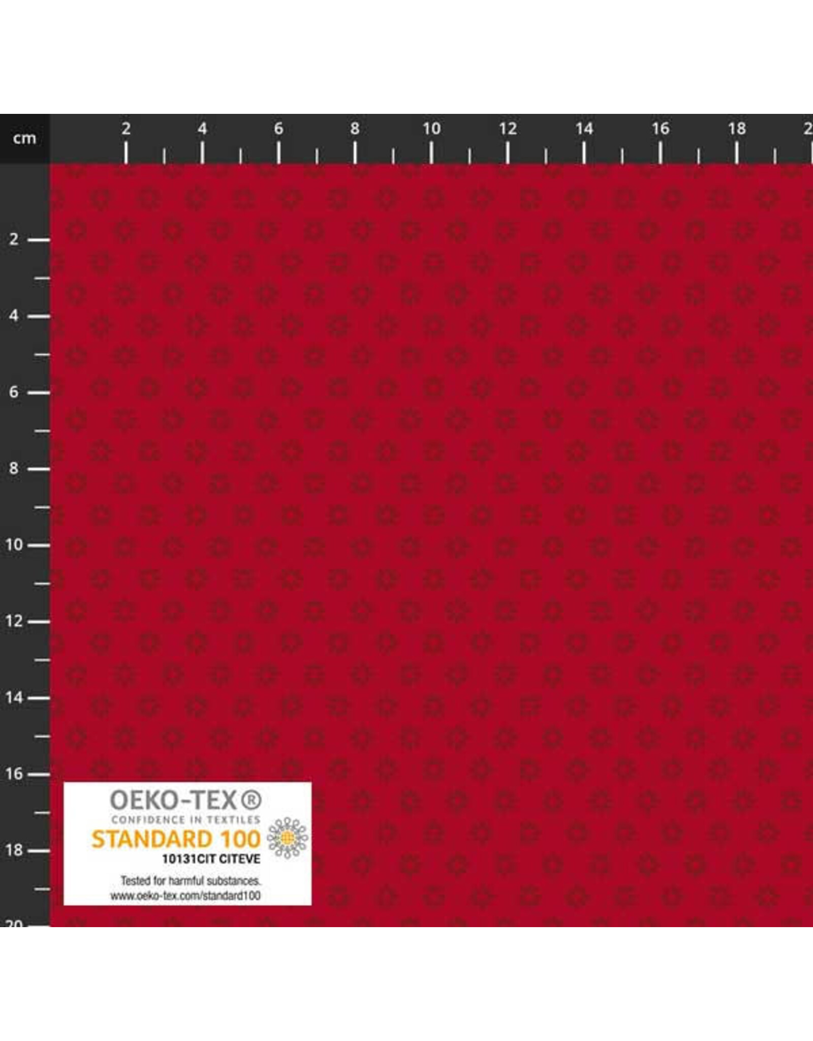 Stof Fabrics Basic Red - Flowers coupon (± 58 x 110 cm)