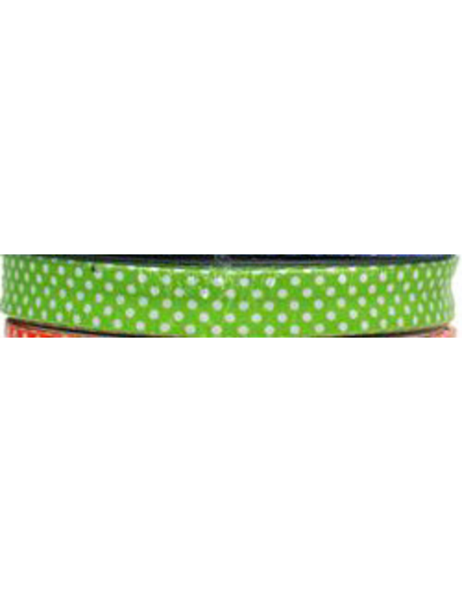 Restyle Biais Tape - 1 meter - dot - green - 18 mm