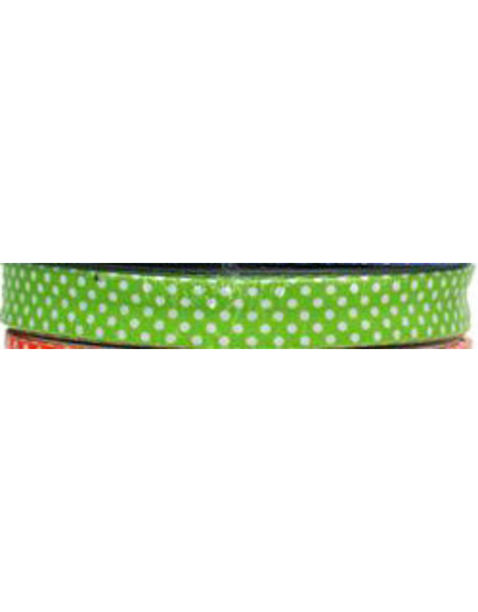 Restyle Biais Tape - 1 meter - dot - green - 18 mm