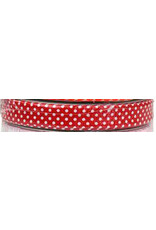 Restyle Biais band - 1 meter - stip - rood - 18 mm