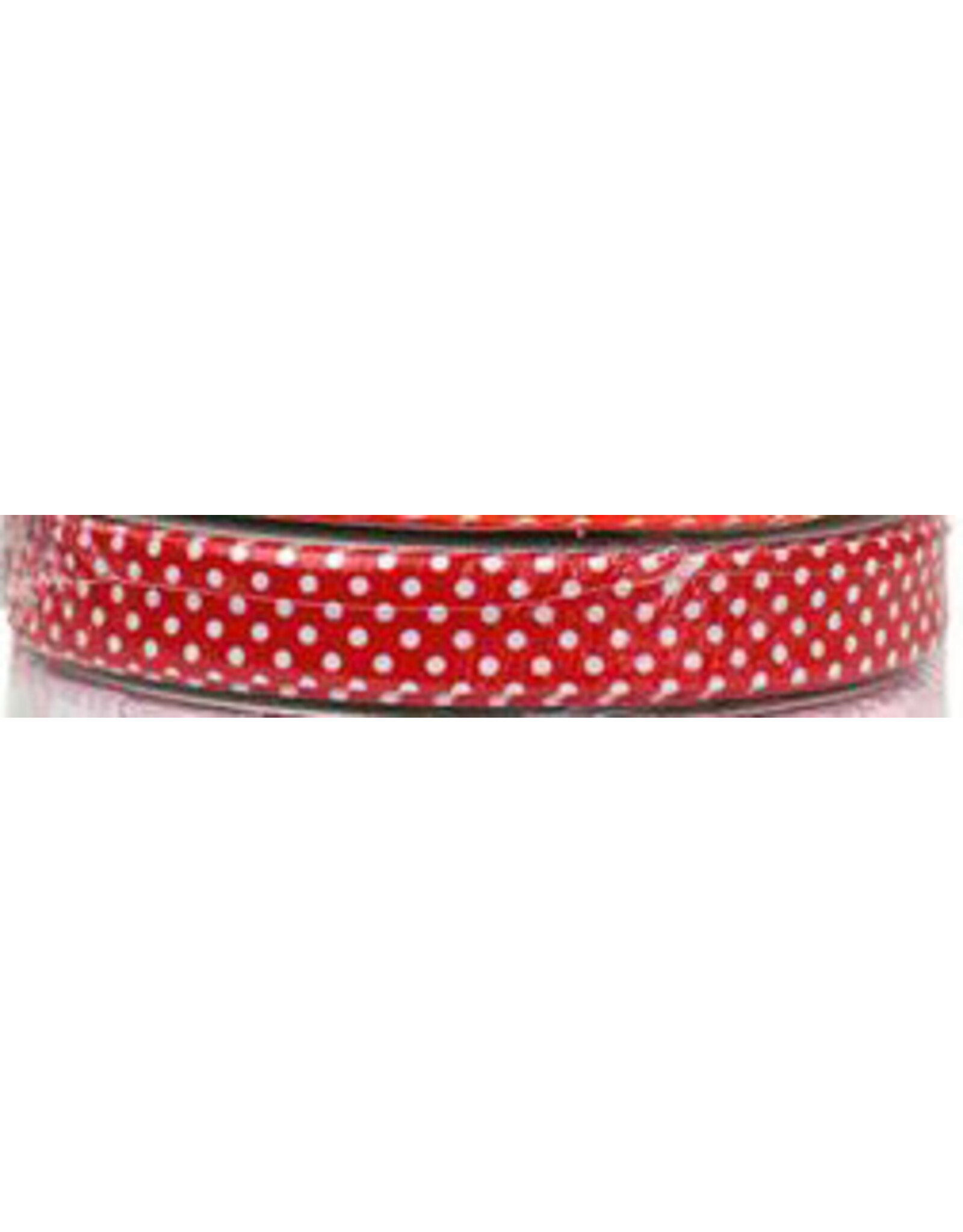 Restyle Biais band - 1 meter - stip - rood - 18 mm