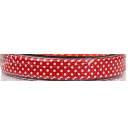 Restyle Biais band - 1 meter - stip - rood - 18 mm