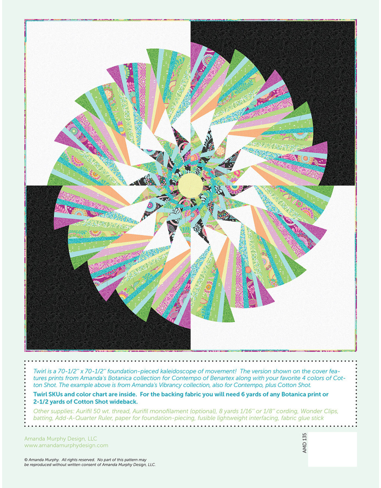 Amanda Murphy - Good Measure Amanda Murphy - Twirl - Foundation paper Piecing Pattern