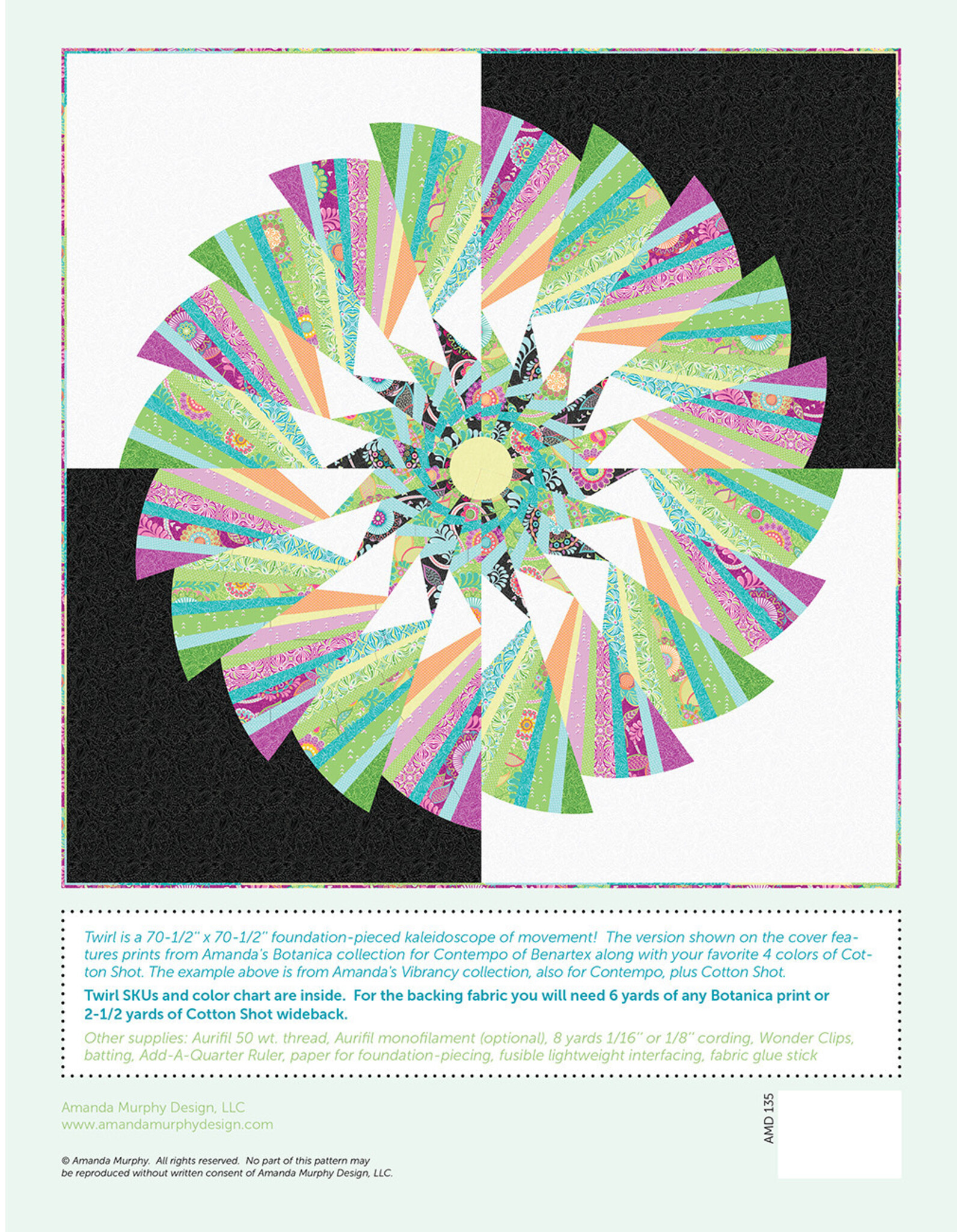 Amanda Murphy - Good Measure Amanda Murphy - Twirl - Foundation Paper Piecing patroon