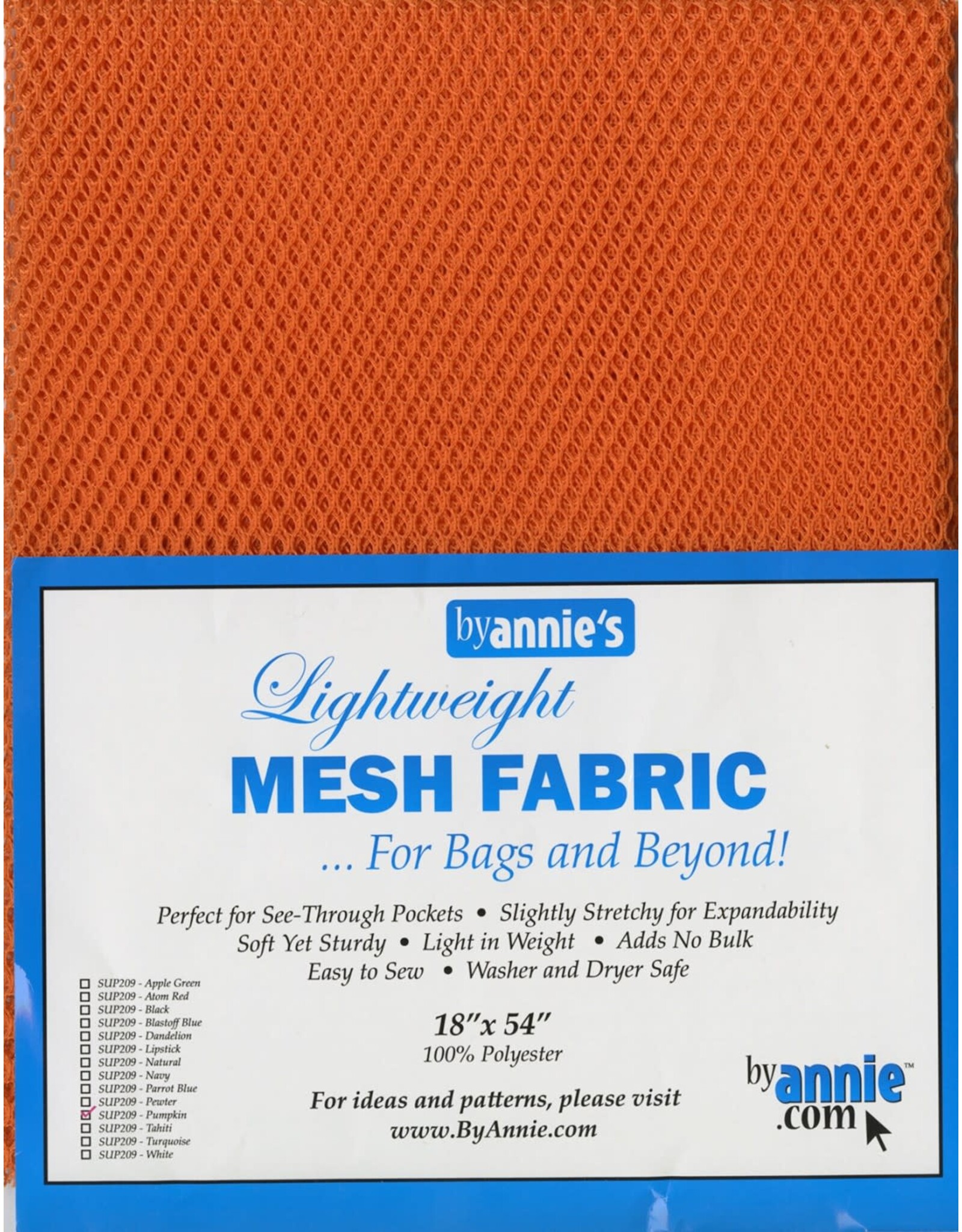 ByAnnie ByAnnie - Mesh Fabric - 18 x 54 inch - Pumpkin