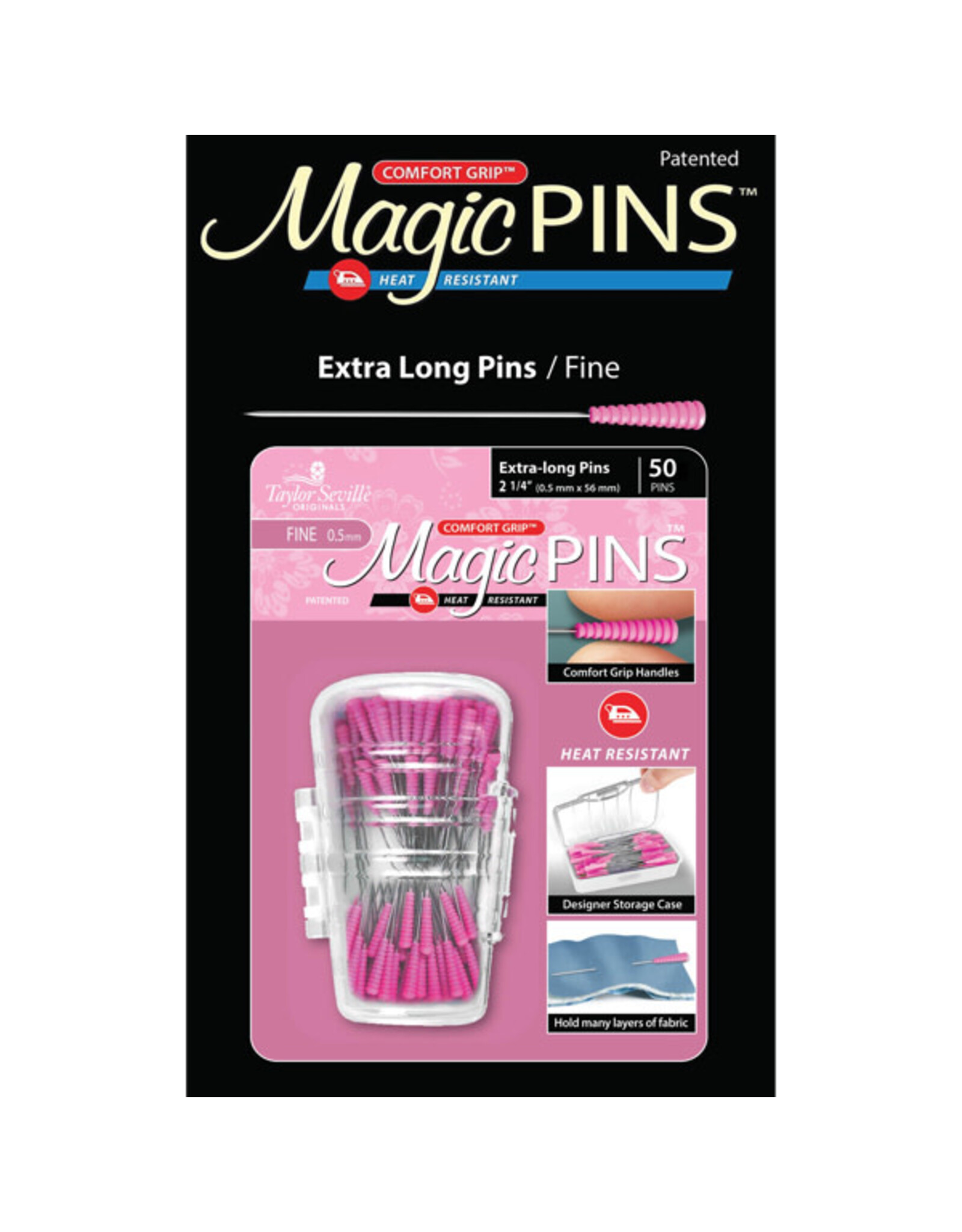 Taylor Seville Magic Pins - EXTRA LONG - Fine - 50 stuks