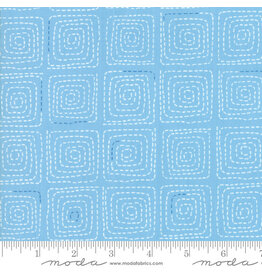 Moda Breeze - Stitched Light Blue coupon (± 62 x 110 cm)