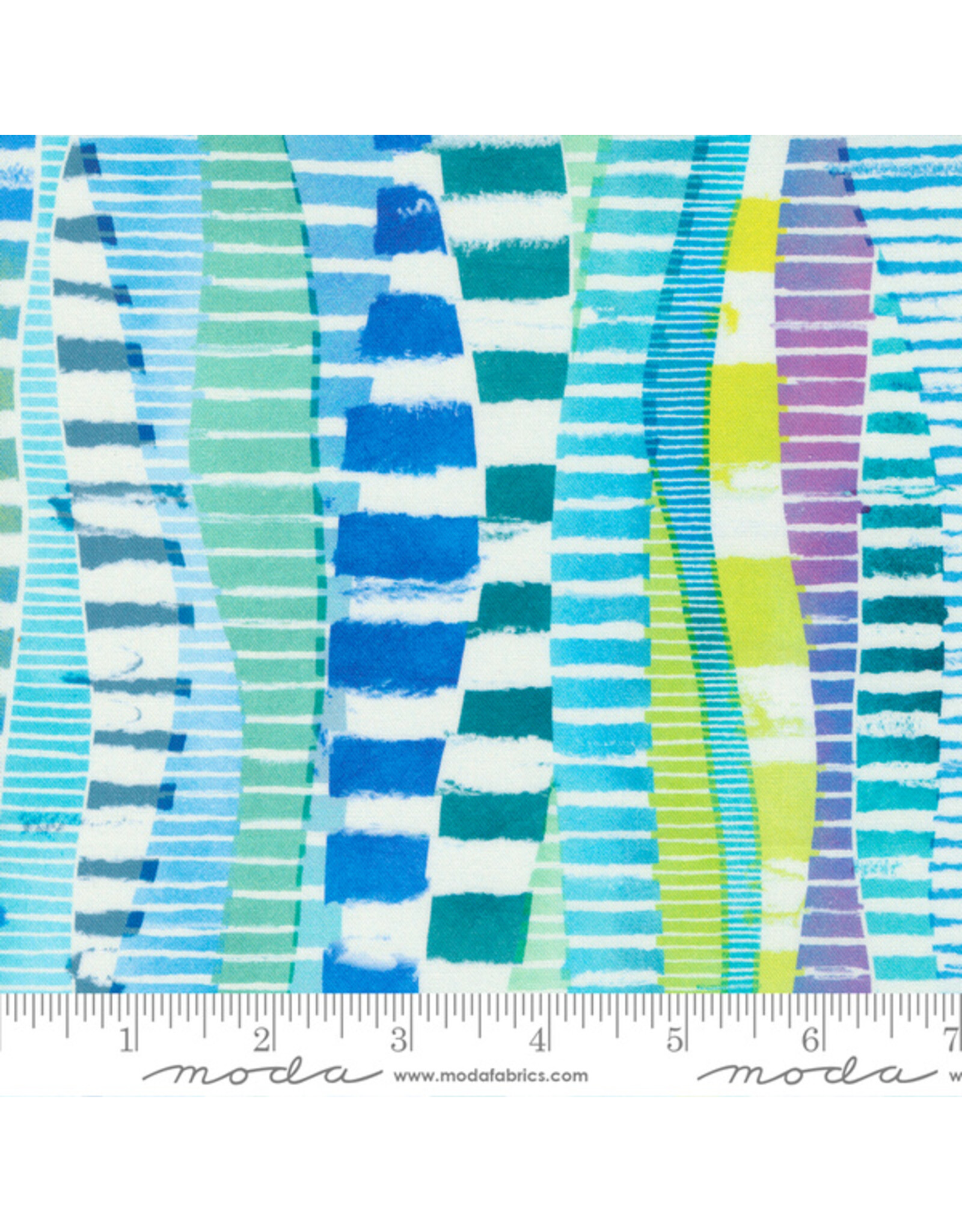 Moda Moda - Gradients Auras - Wavey Stripes Turquoise - 33735-14