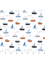 Figo Moonlit Voyage - Boats White coupon (± 44 x 110 cm)