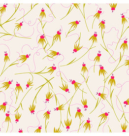 Andover Wildflowers - Coneflower Linen coupon (± 31 x 110 cm)