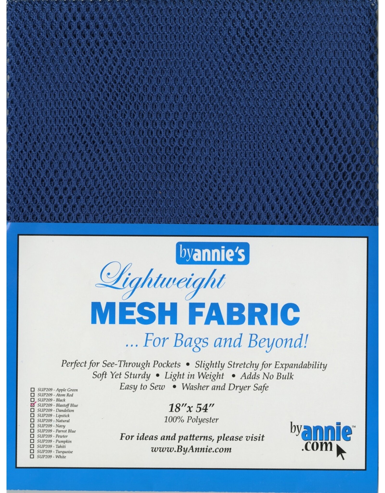 ByAnnie Mesh Fabric - 18 x 54 inch - Blastoff Blue