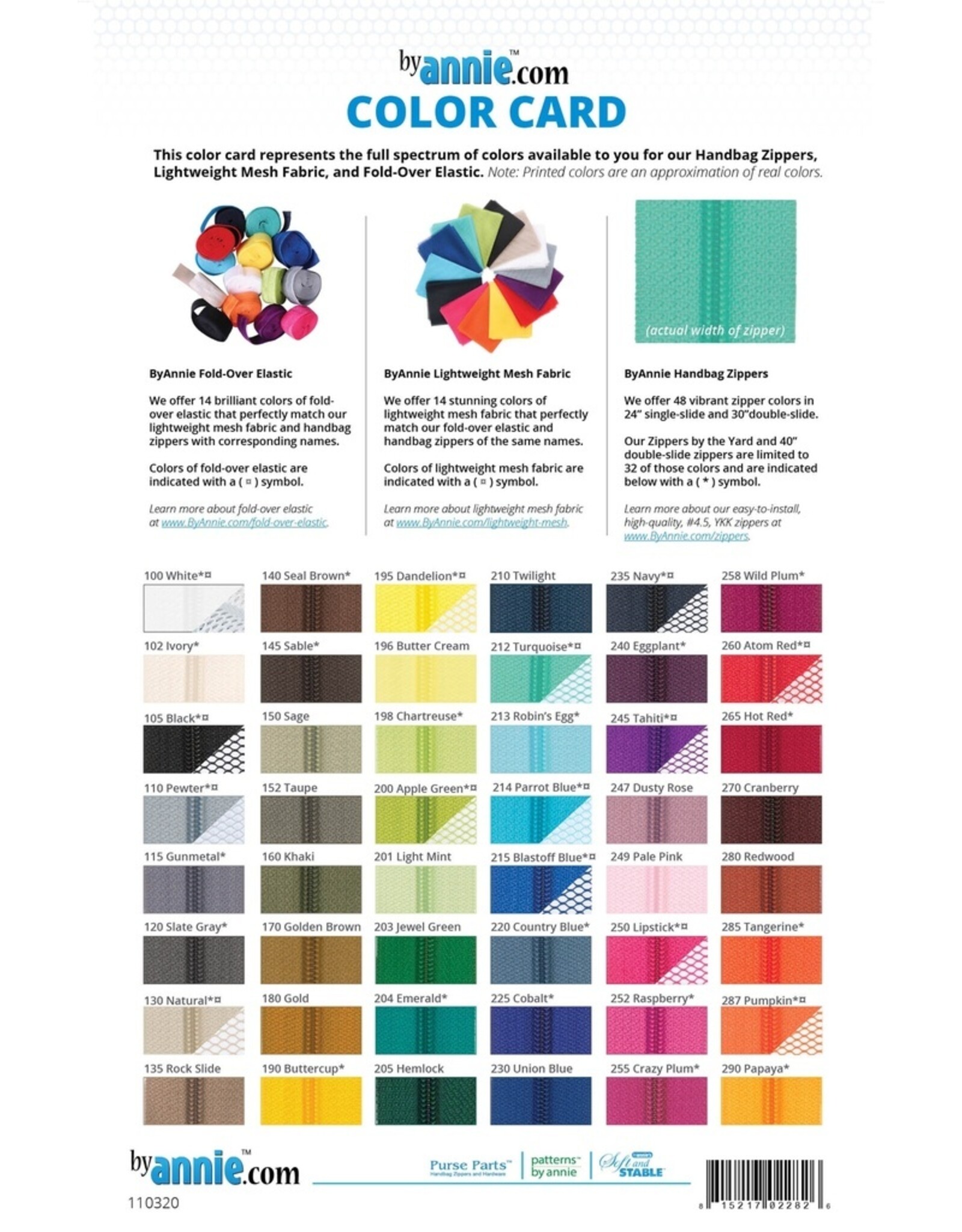 ByAnnie ByAnnie - Mesh - Color Sample Pack - try before you buy!
