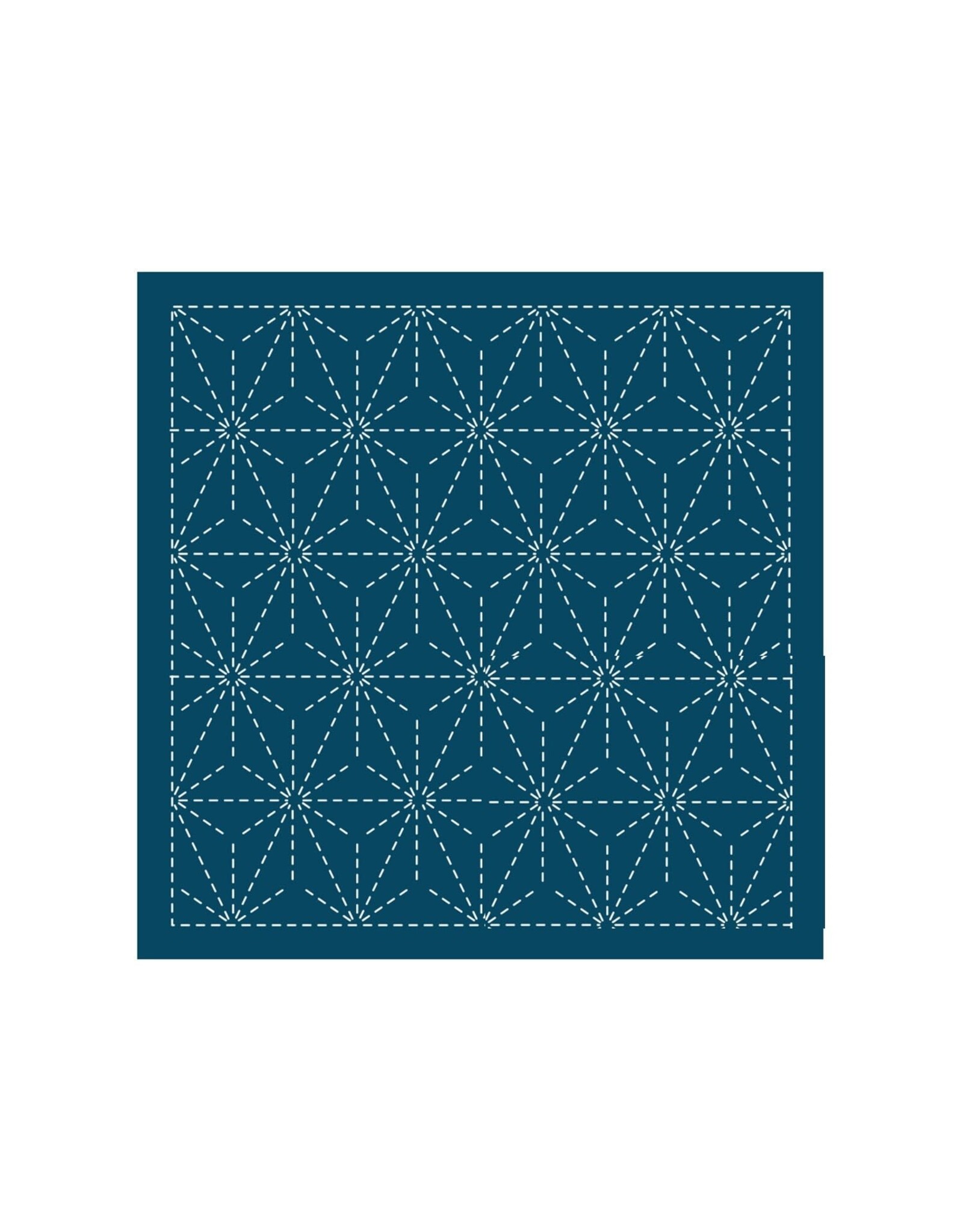 Olympus Sashiko Sampler - Asa-no-ha - Navy
