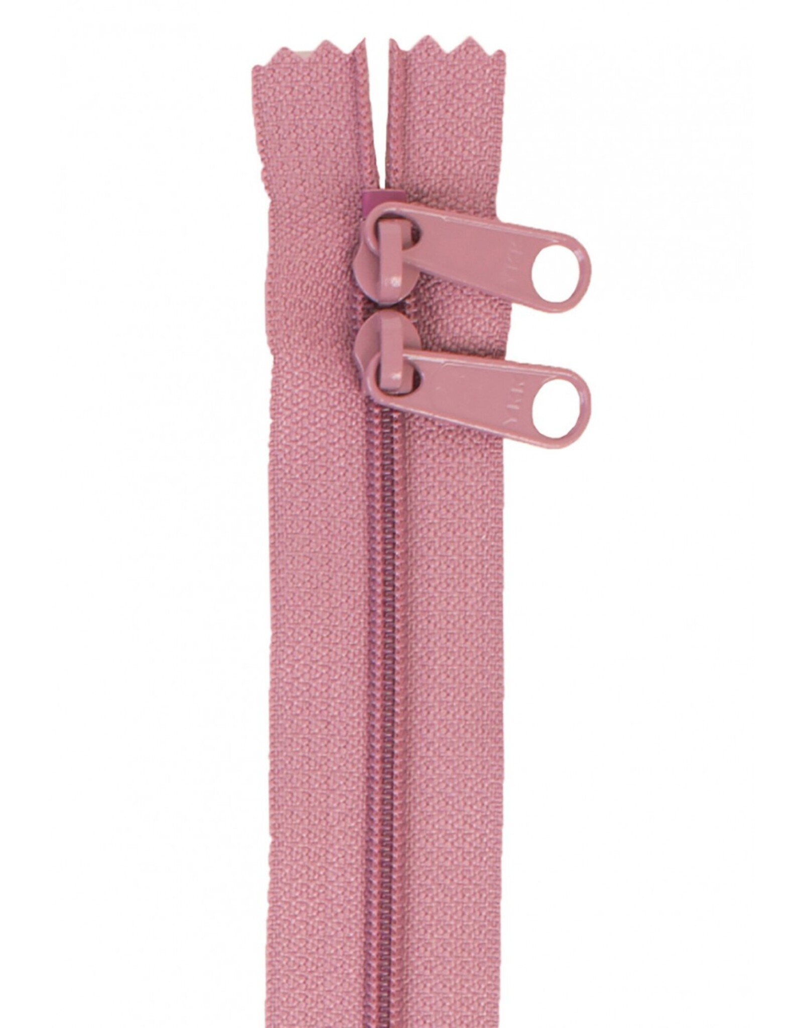 ByAnnie Handbag Zipper - 30 inch / 76 cm - double slide - Dusty Rose
