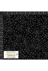 Stof Fabrics Basic Twist - White Spots on Black coupon (± 48 x 110 cm)