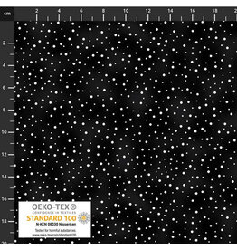 Stof Fabrics Basic Twist - White Spots on Black coupon (± 48 x 110 cm)