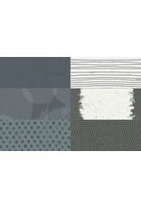 Andover Giucy Giuce - Ink - Fat Quarter Pakket - Warm Grey
