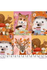 FreeSpirit Autumn Friends - Autumn Friends Multi coupon (± 30 x 110 cm)