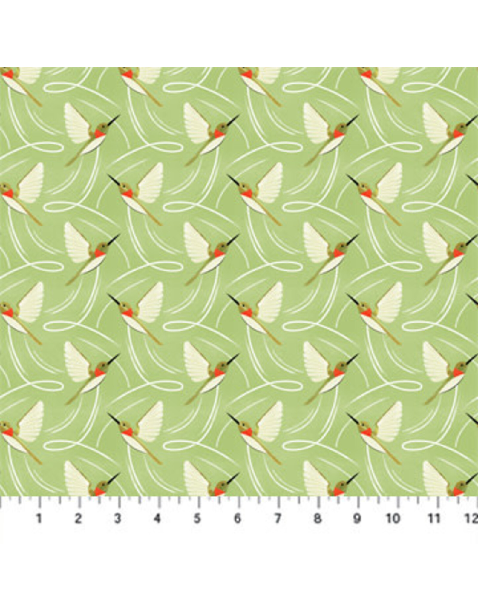 Figo Sunday - Hummingbirds Green coupon (± 34 x 110 cm)