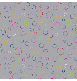 Blank Quilting Daisy Talk - Dash Dots Light Gray coupon (± 41 x 110 cm)