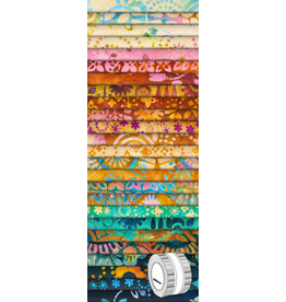 Robert Kaufman 2-1/2in Strips Roll-Up - Artisan Batiks - Retro Rainbow