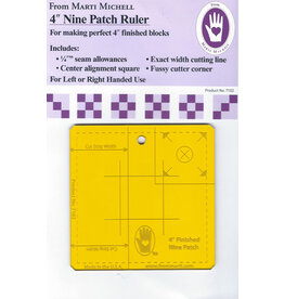 Marti Michell 4 inch Nine Patch Ruler