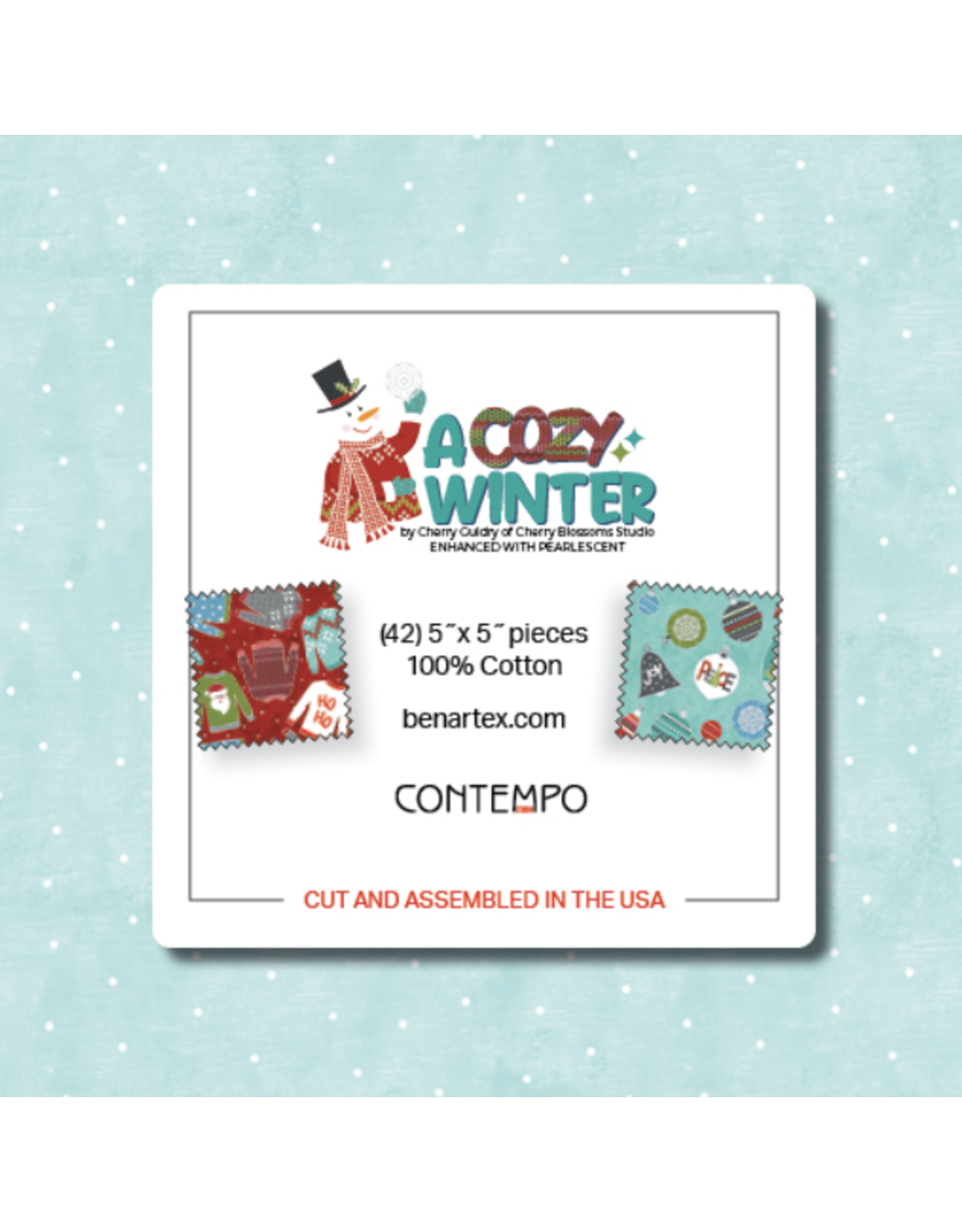 Benartex Contempo Studio - A Cozy Winter - Charm Pack - COXW5PK
