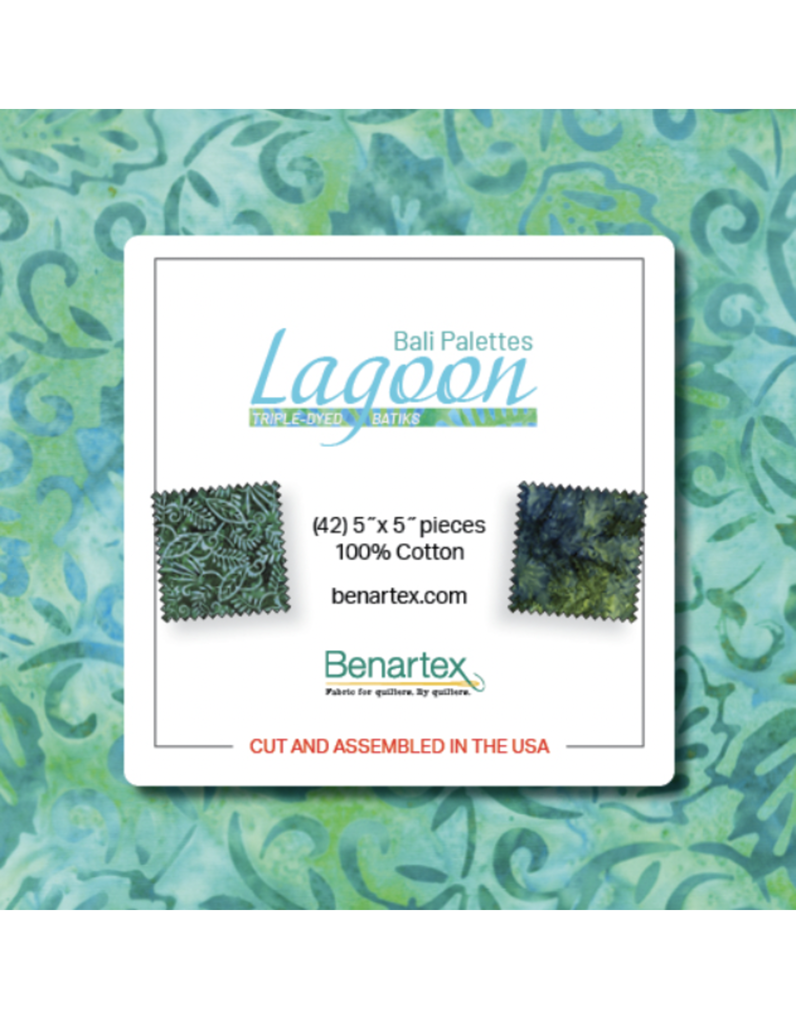 Benartex Benartex - Bali Palettes Lagoon - Charm Pack Batiks - LAGO5PK