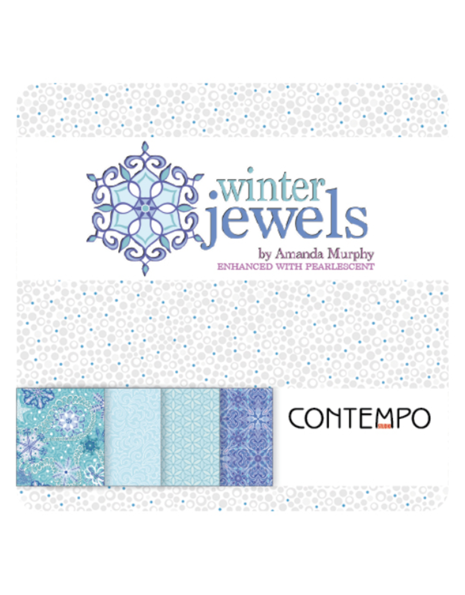 Benartex Contempo Studio - Amanda Murphy - Winter Jewels - Strip-pies - TWJWPK