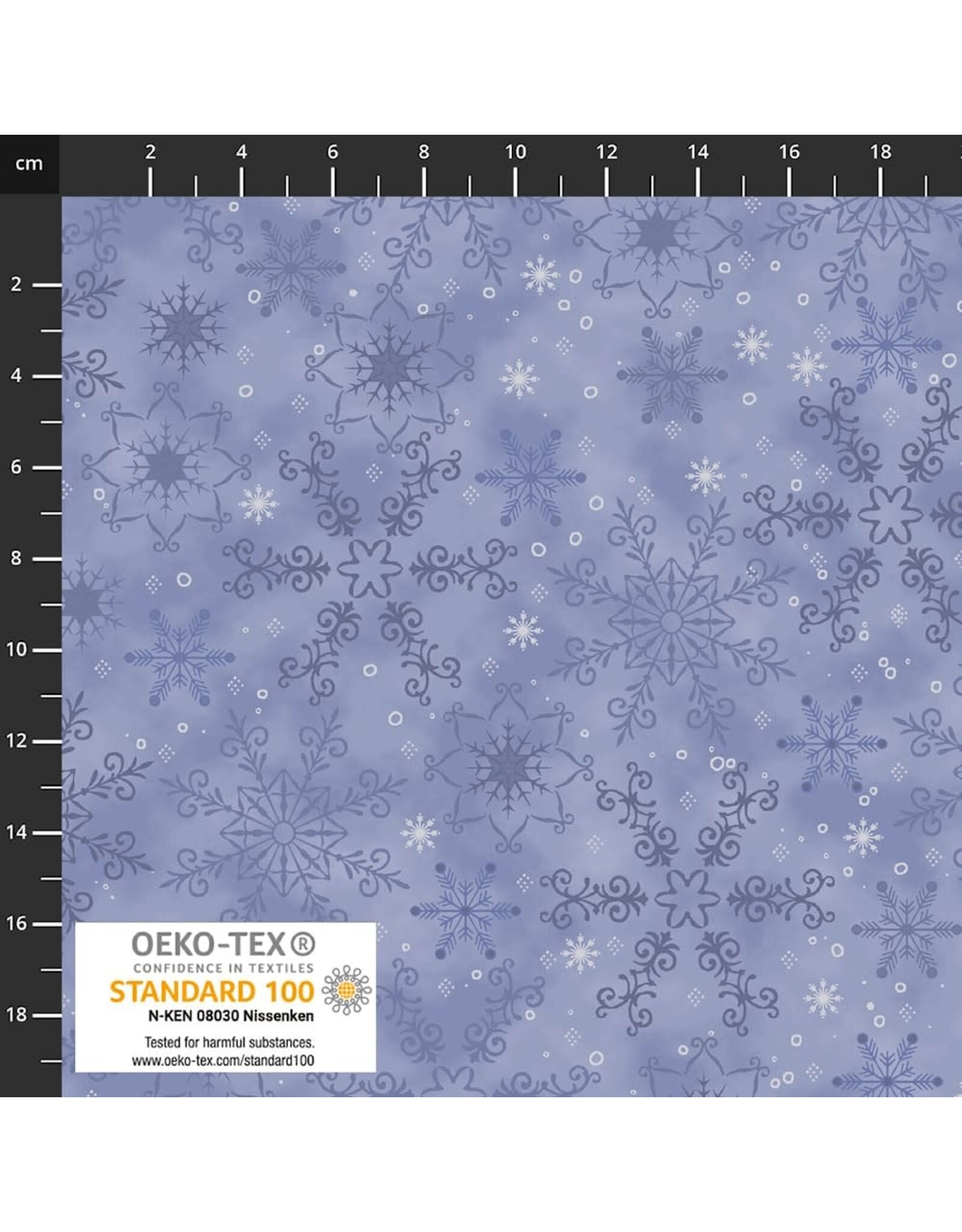 Stof Fabrics Stof Fabrics - We Love Christmas - Crystals Blue / Silver - 4591-610