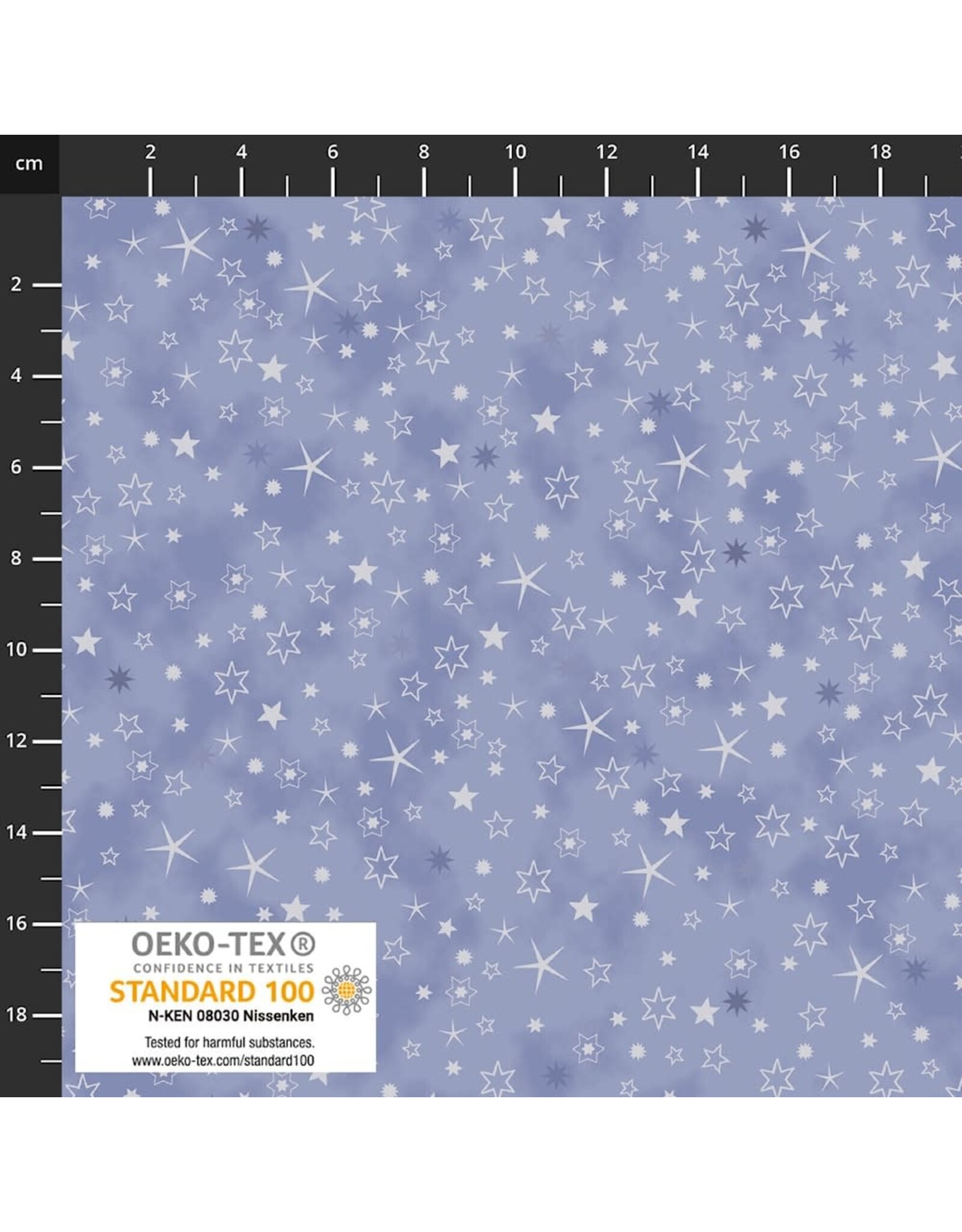 Stof Fabrics Stof Fabrics - We Love Christmas - Stars Blue / Silver - 4591-613