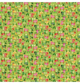 Makower UK Christmas Brights - Rudolph Green