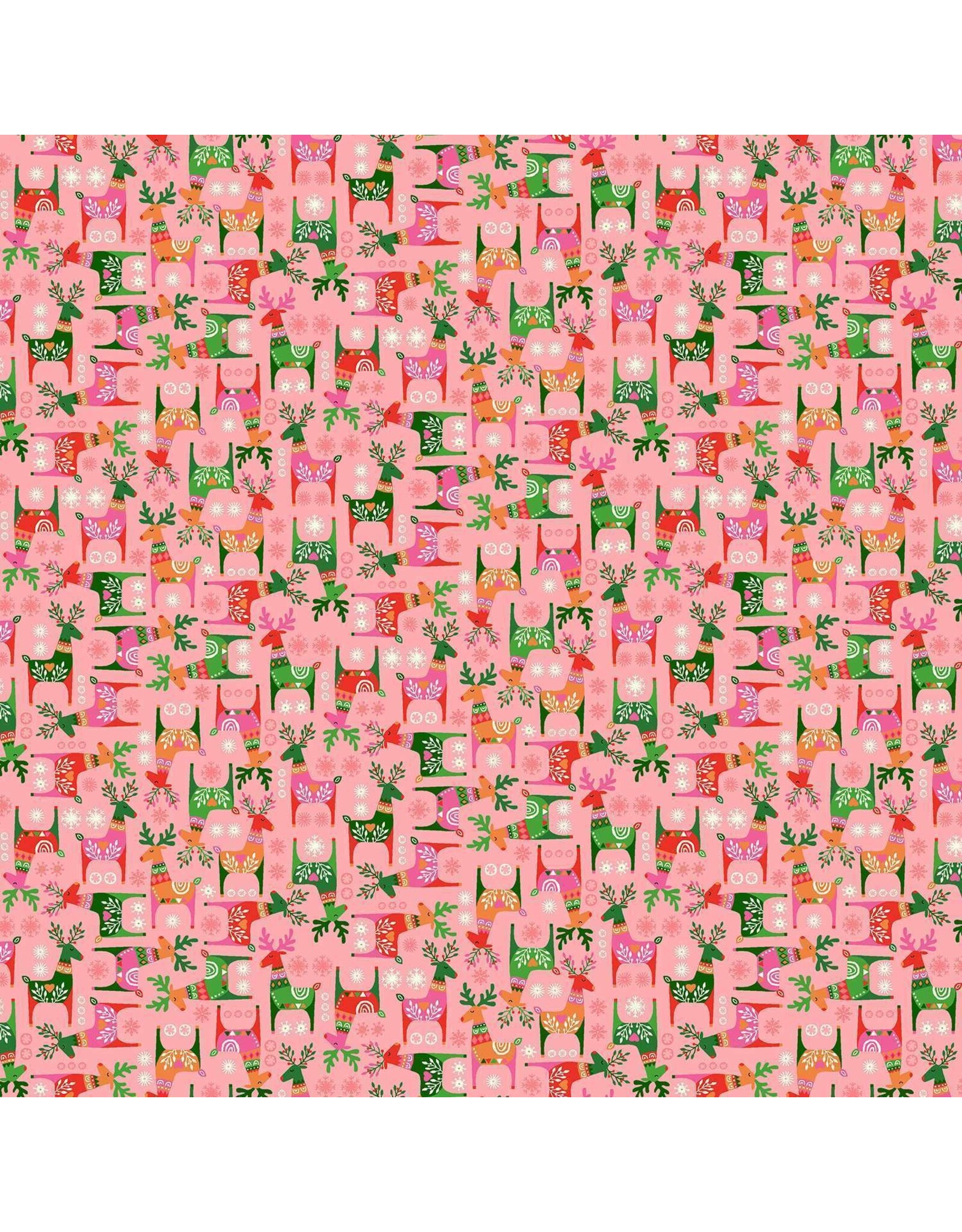 Makower UK Makower UK - Christmas Brights - Rudolph Pink - 023-P