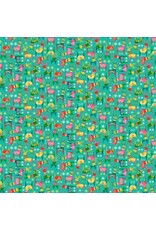 Makower UK Makower UK - Christmas Brights - Rudolph Teal - 023-T