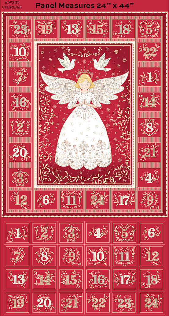 Kerstkalender, 30x42 cm, Wit, 5 Stuk | 23343