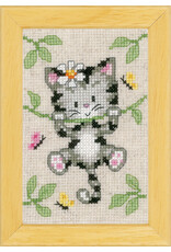 Vervaco Vervaco - Mini Embroidery Kit  - Cats with Flowers - PN-0147743