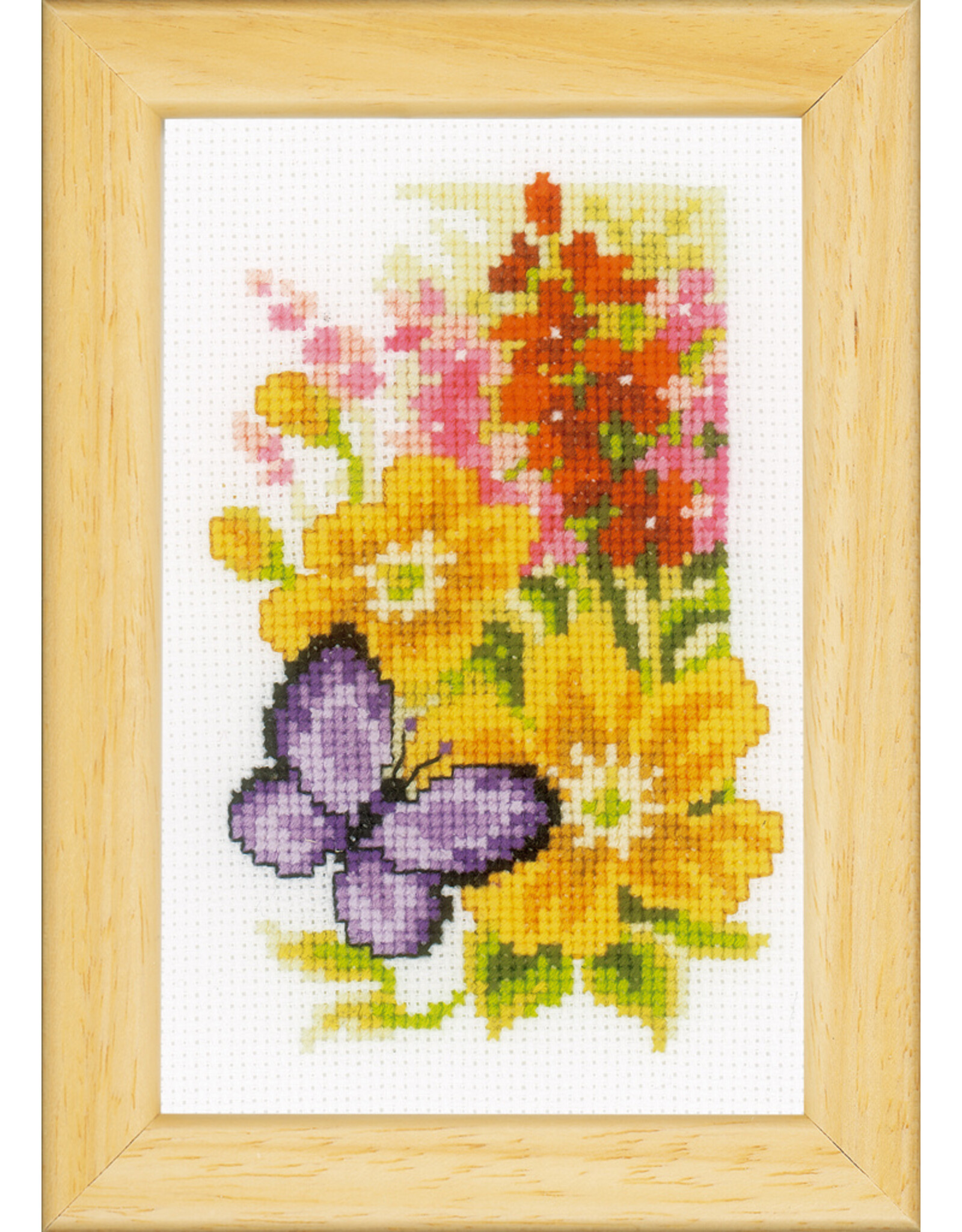 Vervaco Vervaco - Mini Embroidery Kit - Butterflies and Flowers - PN-0155954