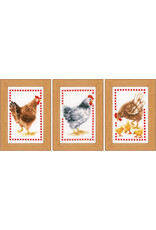 Vervaco Vervaco - Mini Embroidery Kit - Chickens - PN-0146565