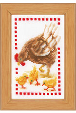 Vervaco Vervaco - Mini Embroidery Kit - Chickens - PN-0146565