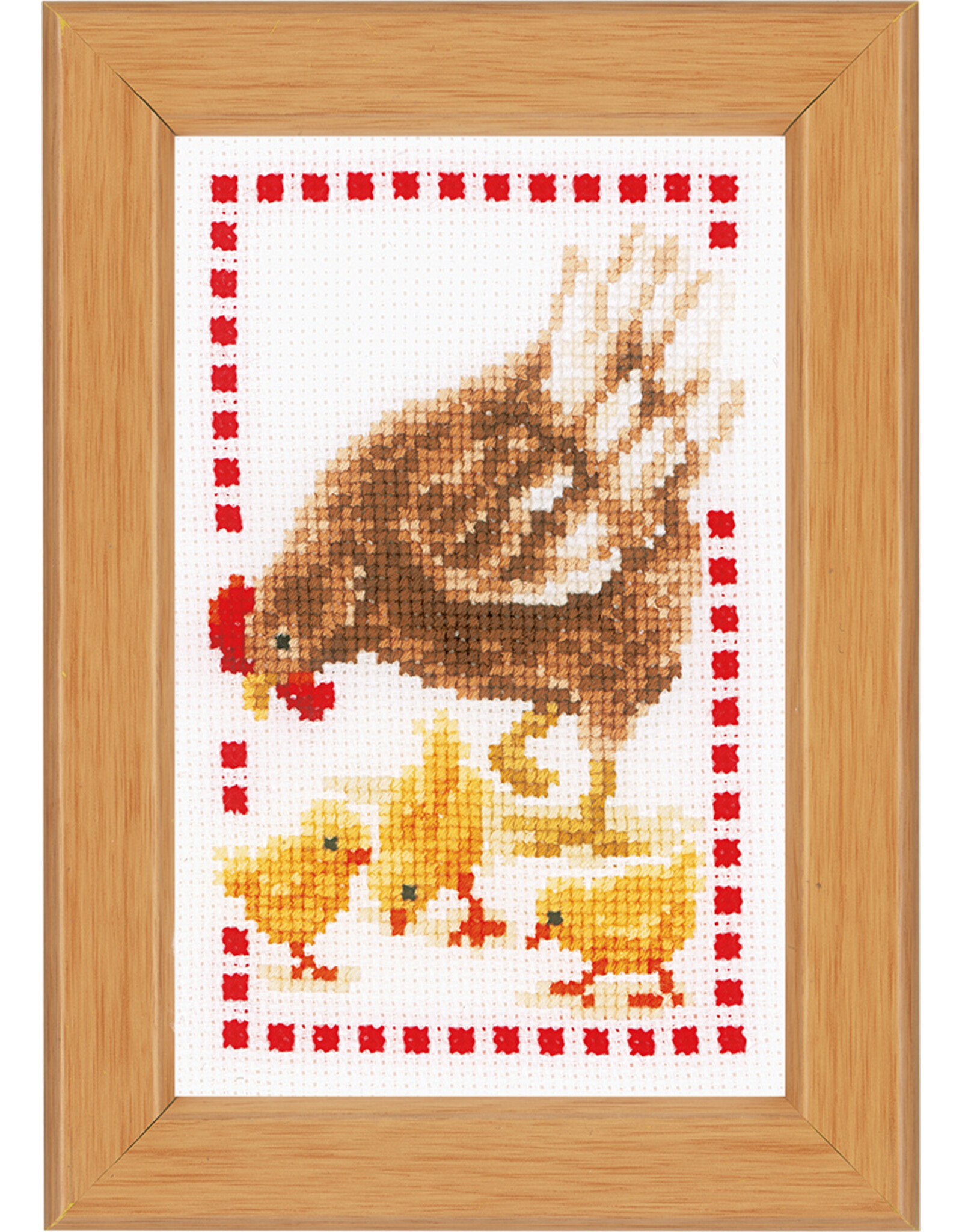 Vervaco Vervaco - Mini Embroidery Kit - Chickens - PN-0146565